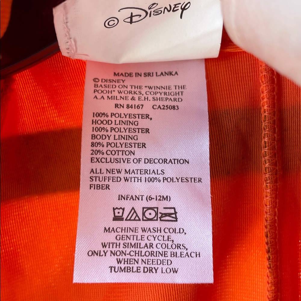 ‘Disney World Baby’ Vintage Plush Tigger Costume 6–12 Months (#1) - Picture 9 of 12